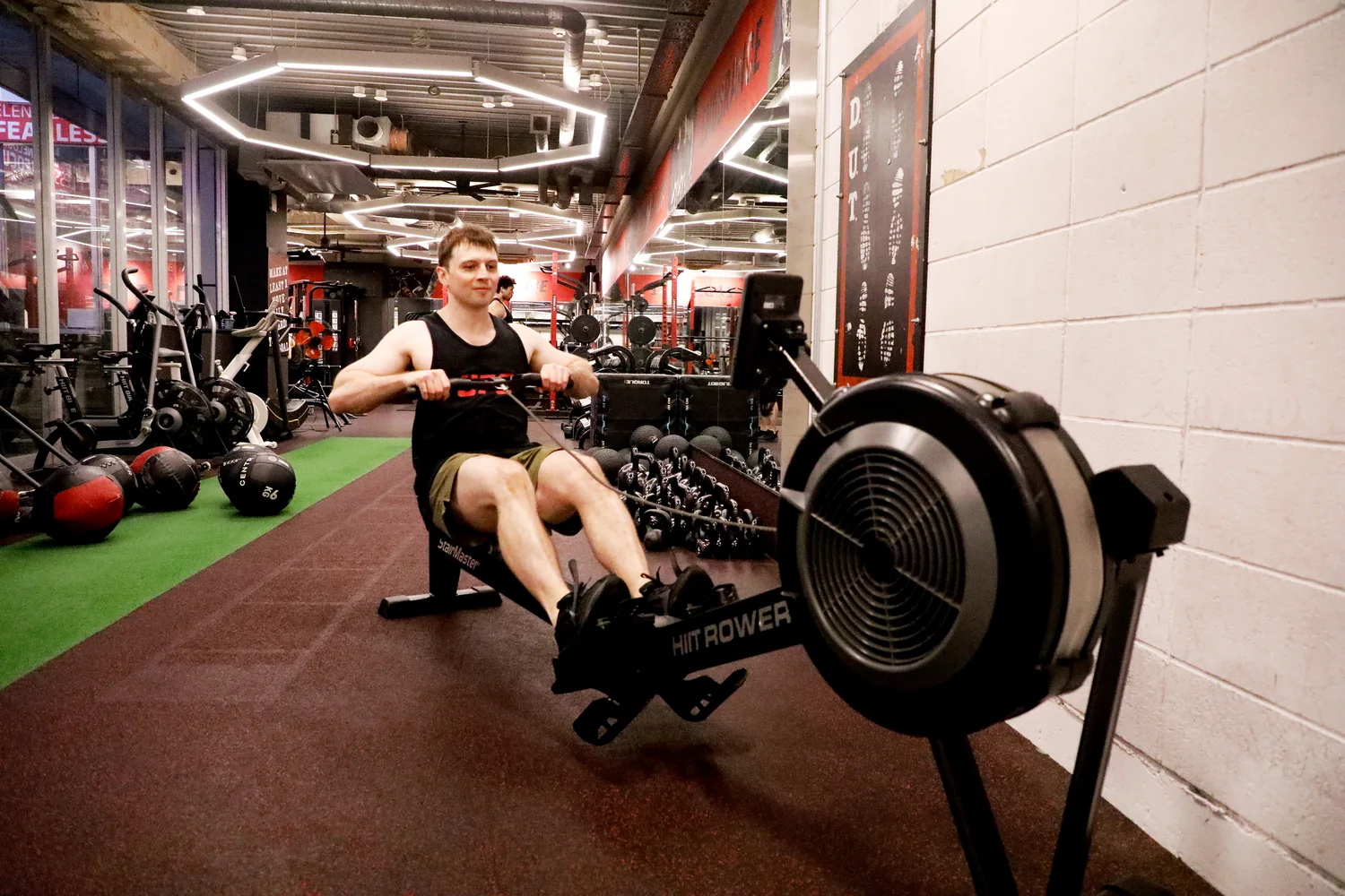Rowing training at UFC Gym Yoga