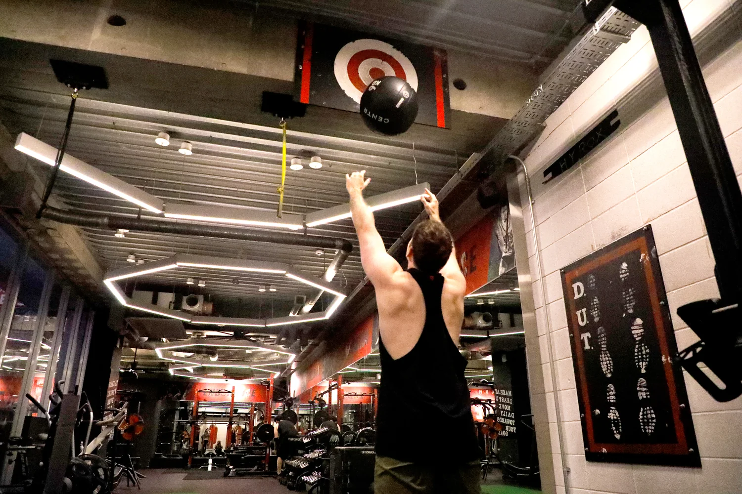 Wall balls training at UFC Gym Yoga